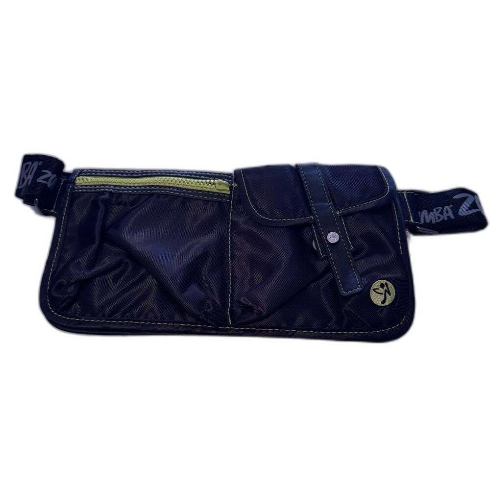 Zumba ZIN Utility Waist Bag / Fanny Pack (Black & Electric Lime)